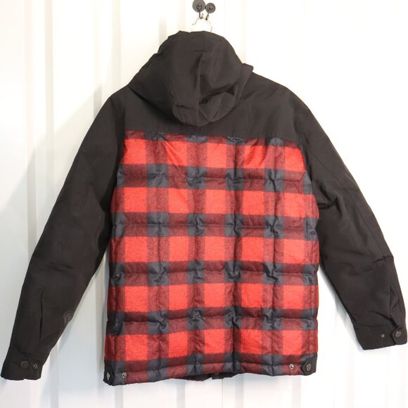 Pendleton Mens Red & Blk Buffalo Plaid Hooded 650 Down Water Resistant Coat Med - Picture 2 of 14